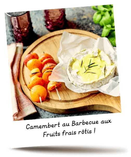 Camembert au barbecue aux Fruits frais rôtis