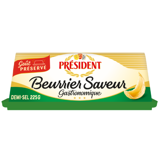 Beurre demi-sel en pain Président 500 g