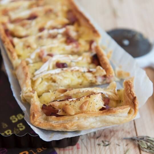 Tarte au Coulommiers et aux pommes