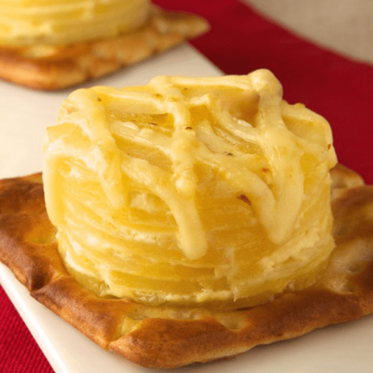 Tartine dauphinoise à l’Emmental Président