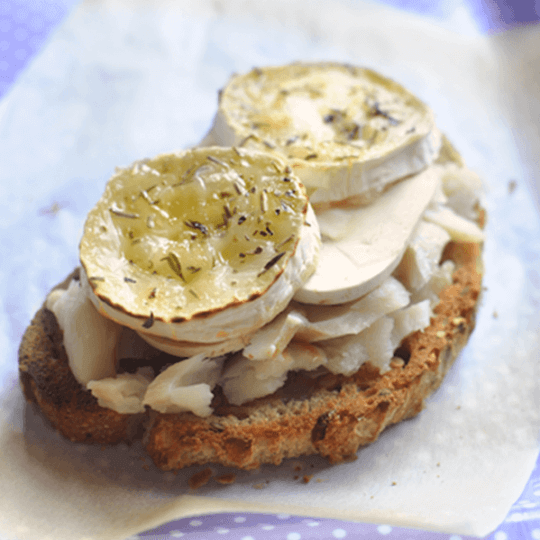 Tartine de chèvre chaud et champignons