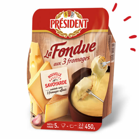 Fondue aux 3 fromages Président