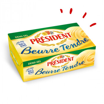 Beurre tendre demi sel Président