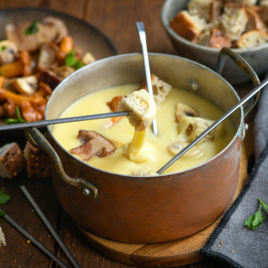 La recette de la fondue aux 3 fromages 