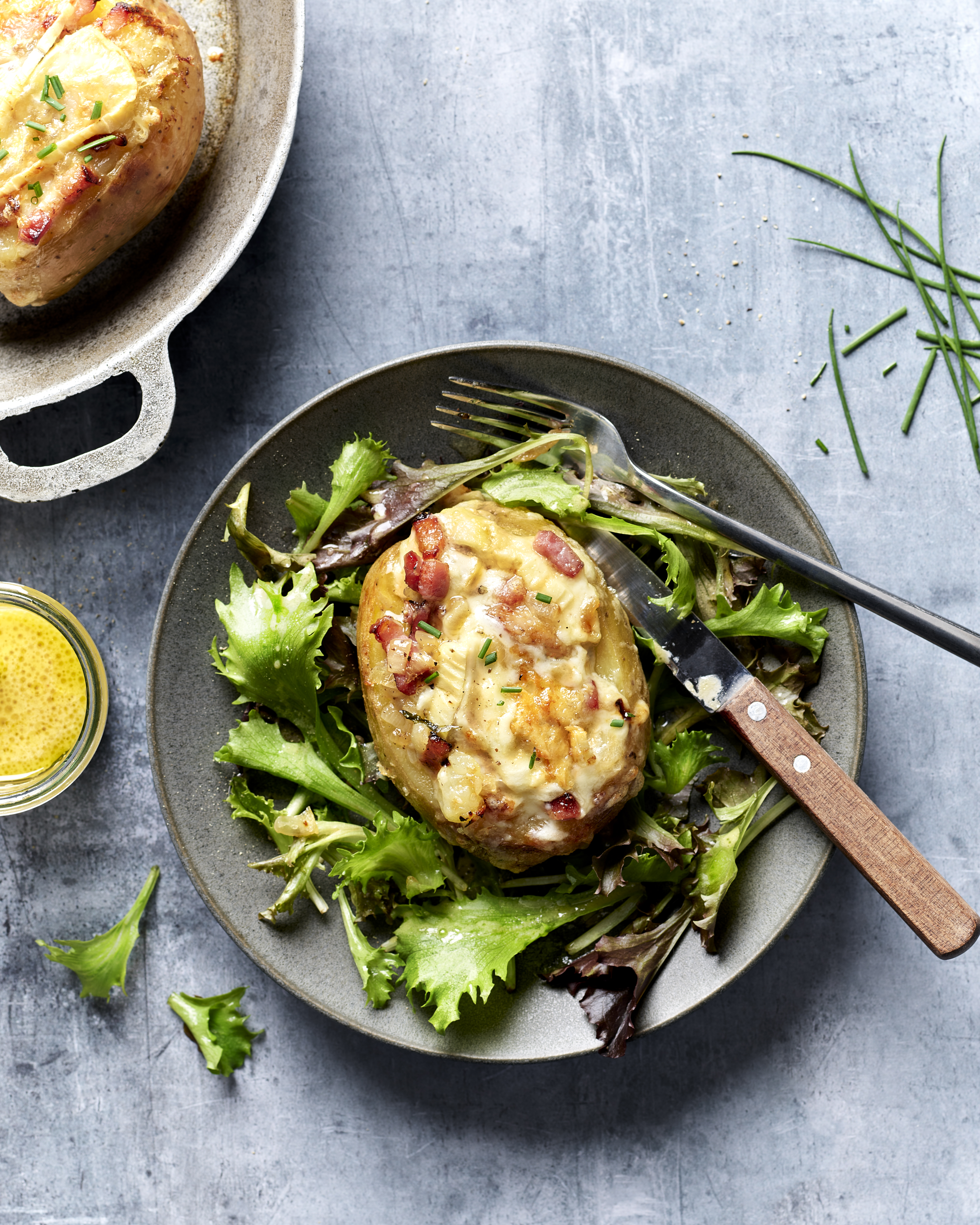 Pommes de terre fourrées façon tartiflette